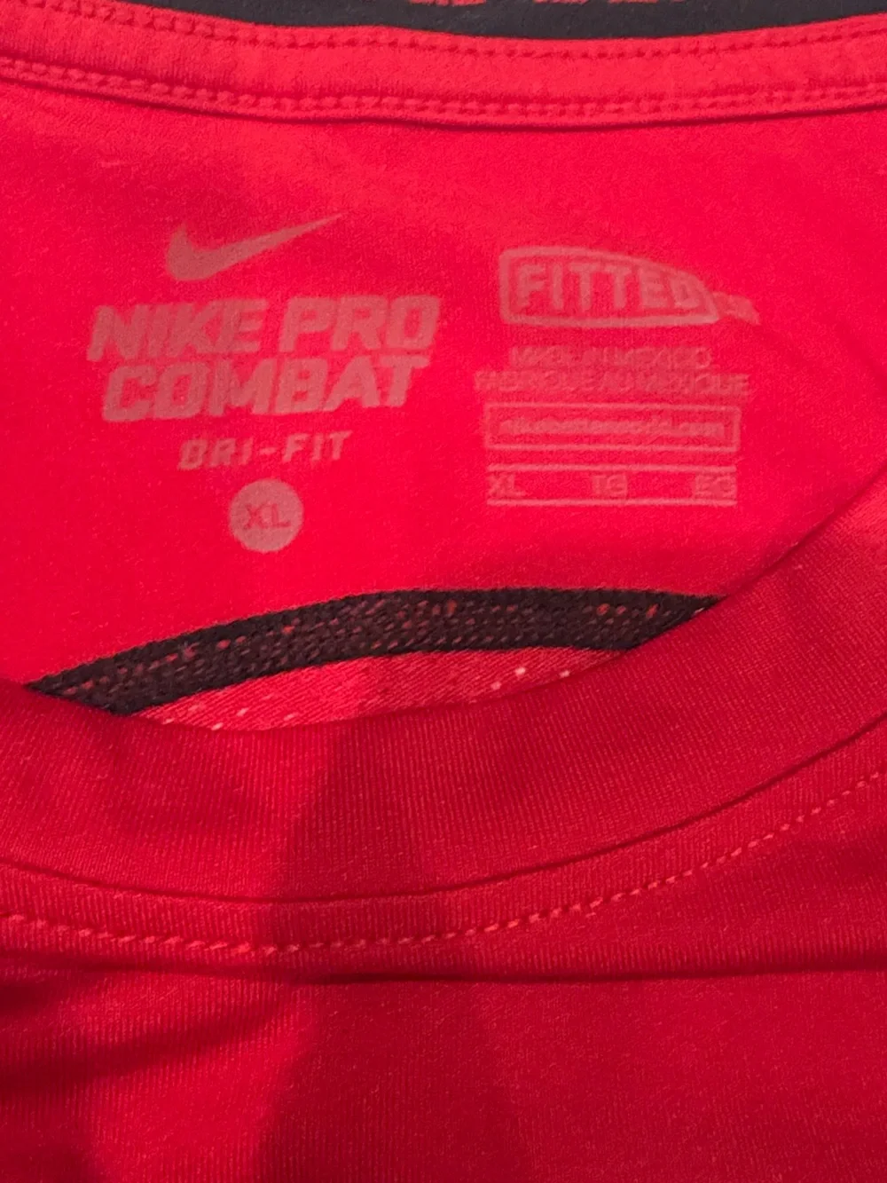 Brand New Boys Nike Pro Combatn Dri-Fit Red Shirt XL